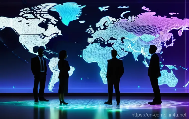 규제준수 자격 취득 과정에서의 어려움 - **Prompt:** A dynamic, wide shot depicting a diverse group of business professionals, dressed in sma...