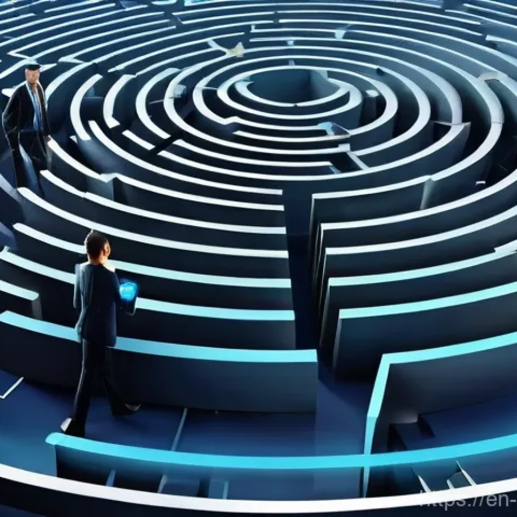 규제준수 분야의 최신 규제 및 법령 - **Prompt Title: Navigating the Data Privacy Labyrinth**
**Description:** A professional, visuall...