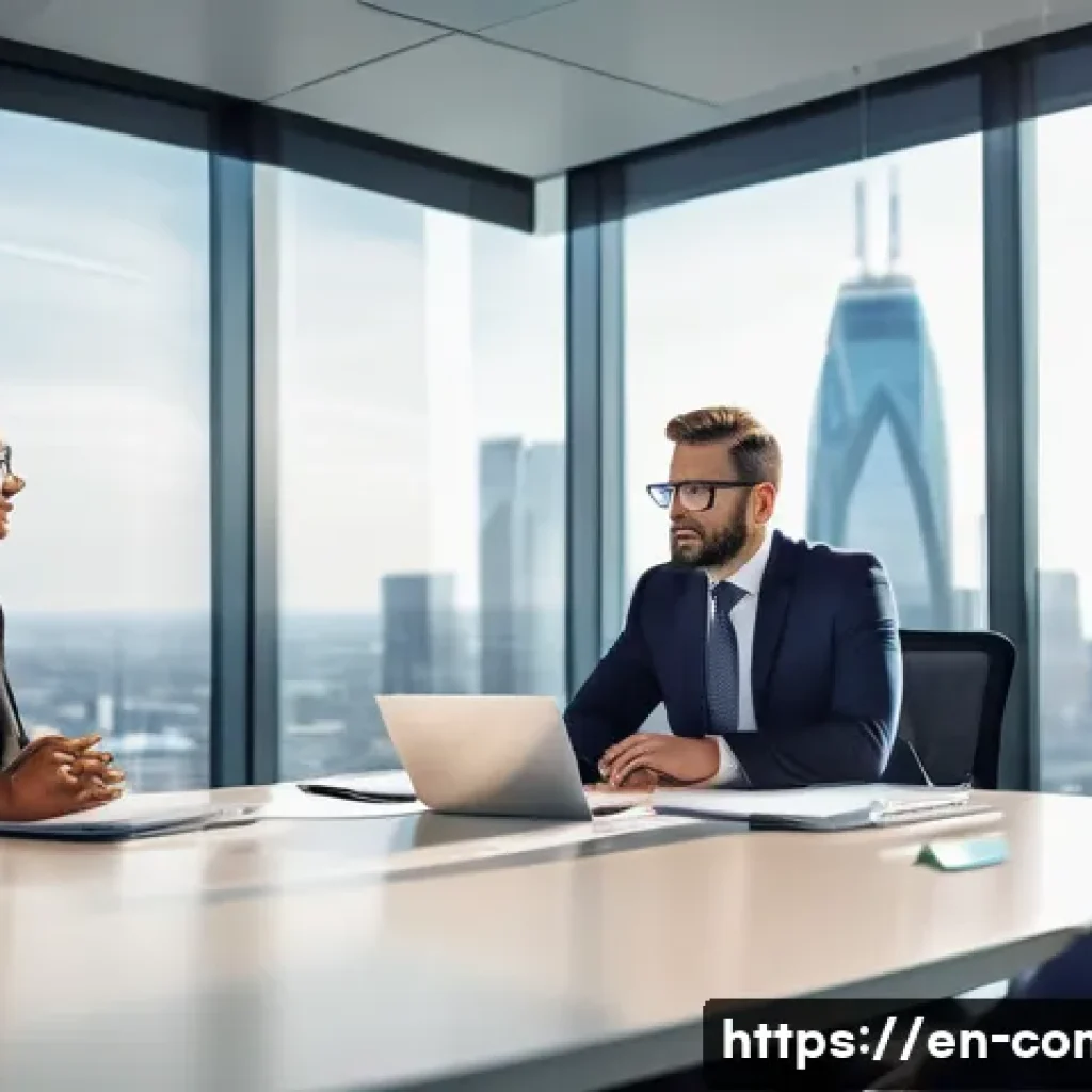 규제준수 자격 취득 후 역할 변화 - A professional compliance officer in a modern corporate office, confidently advising senior executiv...